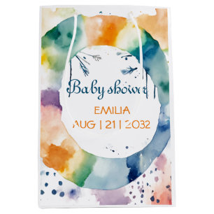 Schattige BOHO Baby shower Custom Medium Cadeauzakje