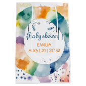 Schattige BOHO Baby shower Custom Medium Cadeauzakje (Achterkant)