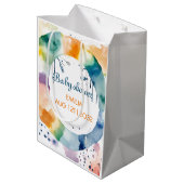 Schattige BOHO Baby shower Custom Medium Cadeauzakje (Achterkant Gekanteld)