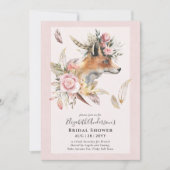Schattige BOHO Fox Vrijgezellenfeest Lunch Uitnodi Kaart (Voorkant)