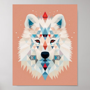 Schattige Boho Geometrische Hond Poster
