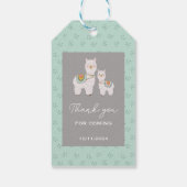 Schattige Boho Llama baby shower Cadeaulabel (Achterkant)