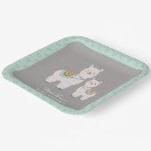 Schattige Boho Llama baby shower Papieren Bordje (Gebogen)