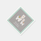 Schattige Boho Llama baby shower Servet (Hoek)