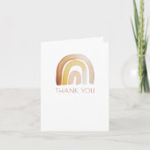 Schattige Boho Regenboog Baby shower Dank u Opmerk Bedankkaart (Voorkant)