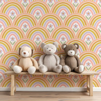 Schattige Boho regenboog hoofdhuid patroon bloemig
