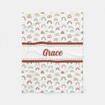 Schattige Boho regenboogpatroon Kinder fleece deke