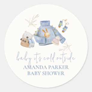 Schattige Boho Winter Kleding Speelgoed Meisje Bab Ronde Sticker