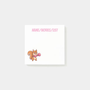 Schattige Bokssquirrel Grappig Post-it® Notes