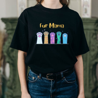 Schattige bont mama poot ontwerp t-shirt