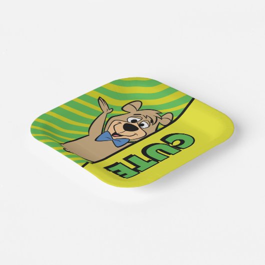 Schattige Boo-Boo-Beer Papieren Bordje (Gebogen)