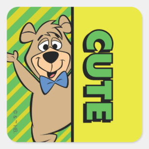Schattige Boo-Boo-Beer Vierkante Sticker
