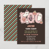 Schattige Boo Geesten Kinder Halloween Verjaardags Kaart (Voorkant / Achterkant)