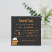 Schattige Boo - Trick or treat Halloween Party Kaart (Staand voorkant)