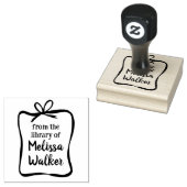 Schattige boog lint Lijst CUSTOM Uw eigen tekst to Rubberstempel (Gestempeld)