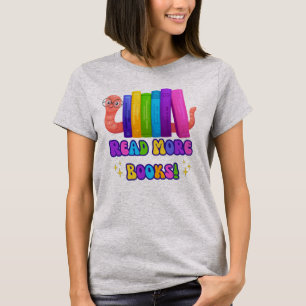 Schattige Bookworm zegt: Lees meer Boeken T-shirt