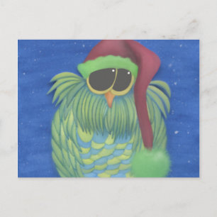Schattige boomgaard met Santa Hat Briefkaart