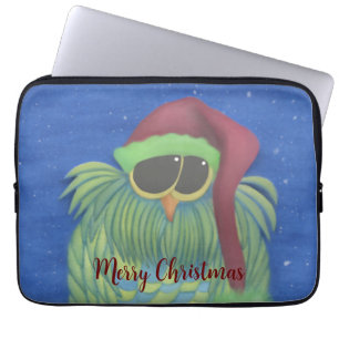 Schattige boomgaard met Santa Hat Laptop Sleeve