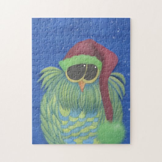 Schattige boomgaard met Santa Hat Legpuzzel (Verticaal)