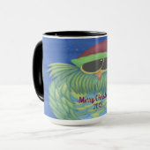 Schattige boomgaard met Santa Hat Mok (Voorkant links)