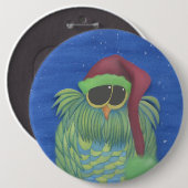 Schattige boomgaard met Santa Hat Ronde Button 6,0 Cm (Voorkant /achterkant)