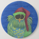 Schattige boomgaard met Santa Hat Ronde Button 6,0 Cm (Voorkant)