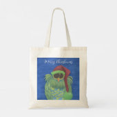 Schattige boomgaard met Santa Hat Tote Bag (Achterkant)