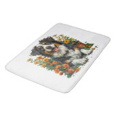 Schattige Border Collie in Flowers Badmat (Gekanteld)