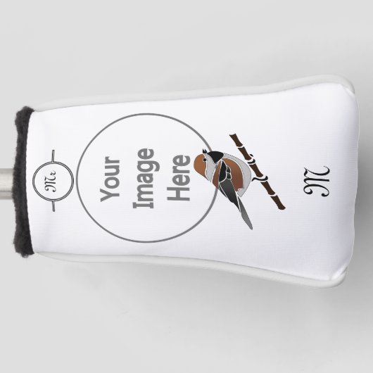 Schattige boreale Cartoon voor vogelpest Golfheadcover (Voorkant)