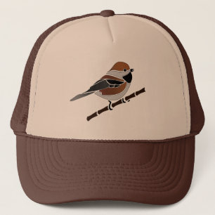 Schattige boreale Cartoon voor vogelpest Trucker Pet