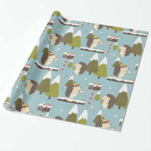 Schattige bos cadeaupapier