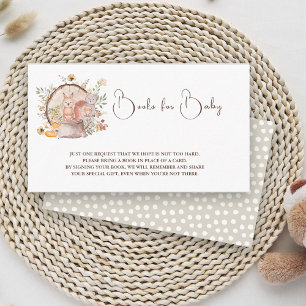 Schattige bos Dierlijke Vrienden Baby shower Informatiekaartje