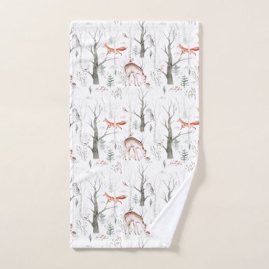 Schattige bosdieren bad handdoek (Handdoek)