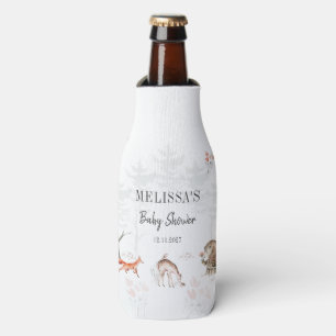 Schattige bosdieren bos babyshower flesjeskoeler