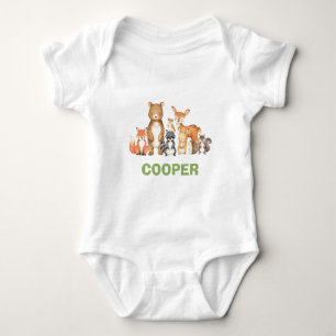 Schattige bosdieren bosjongen romper