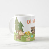 Schattige bosdieren en wezens koffiemok (Voorkant links)