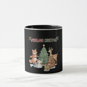 Schattige bosdieren met Kerstmis - Feestelijk Woud Mok