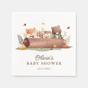 Schattige bosdieren servet
