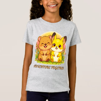 Schattige bosdiervrienden Kawaii T-shirt