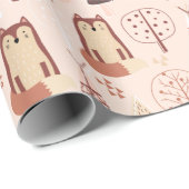 Schattige boskrieten cadeaupapier (Rol Hoek)