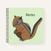 Schattige bosrijke illustratie eekhoorn Chipmunk Notitieboek (Voorkant)