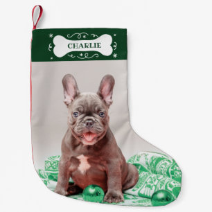 Schattige Bot Custom Foto Huisdier Hond Kleine Kerstsok