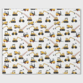 schattige bouwpartij cadeaupapier (Vlak)
