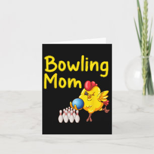 Schattige Bowling Moeder Grappige Bowler Bowl Game Kaart