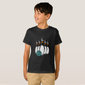 Schattige Bowling Pin Pinguïns T-shirt (Voorkant volledig)