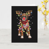 Schattige Boxer Hond Grappige Kerstcadeaus Kaart (Gele Bloem)