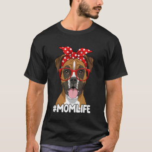 Schattige Boxerhond met Rode Stippen Bandana T-shirt
