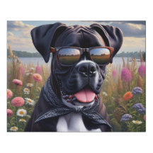 Schattige Boxerhond met Zonnebril