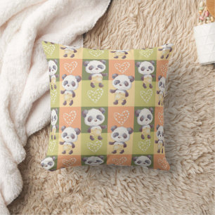 Schattige Boy Panda Beer Kussen