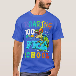 Schattige Boys Dinosaurus T-Rex brullen in 100 dag T-shirt